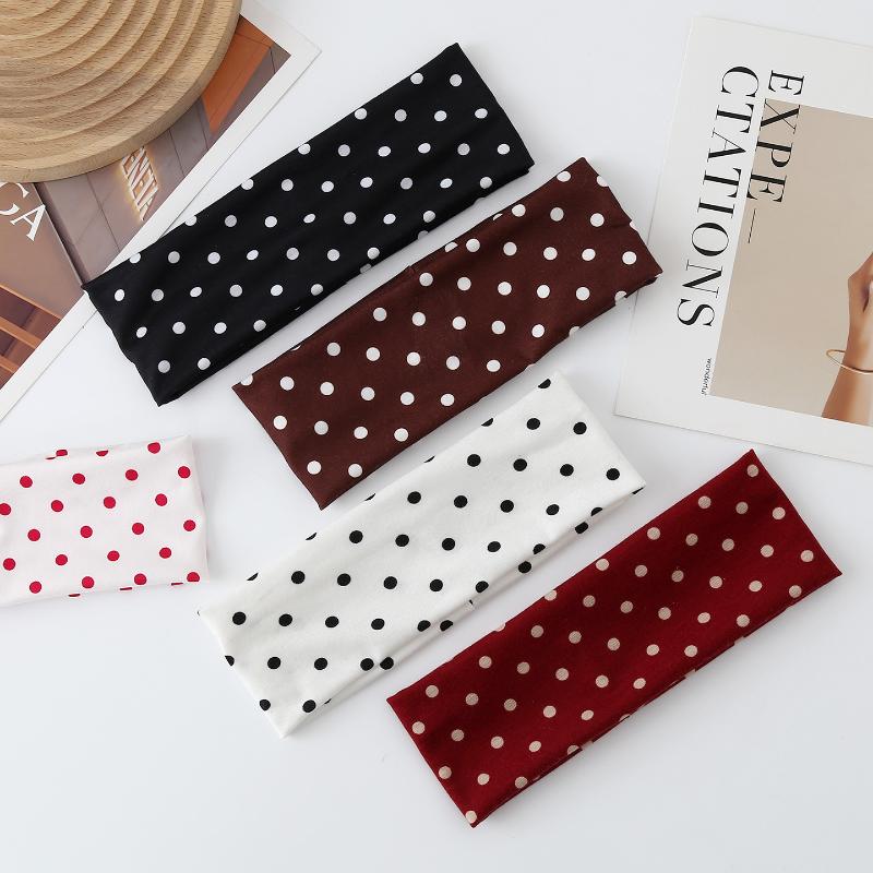 J-Yoga Fitness - Polka Dot Yoga Elastisches Stirnband, modisches