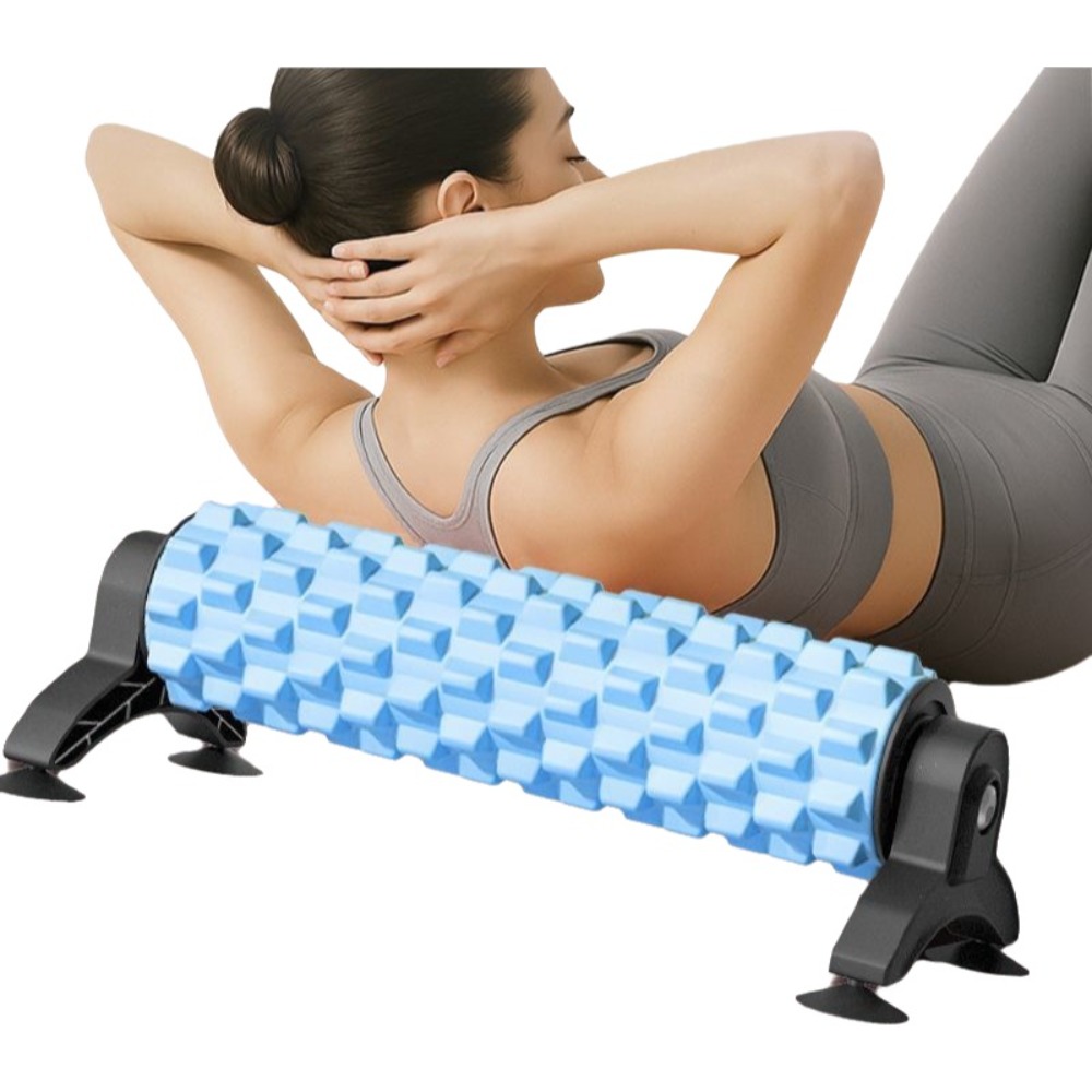 Foam Roller - Rutschfeste Schaumstoffrolle mit Saugnapf und Ständer,