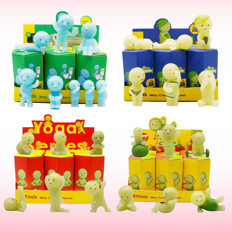 Yoga Fitness First - Im Dunkeln leuchtende Mini-Figuren-Serie Yoga Schlafzimmer
