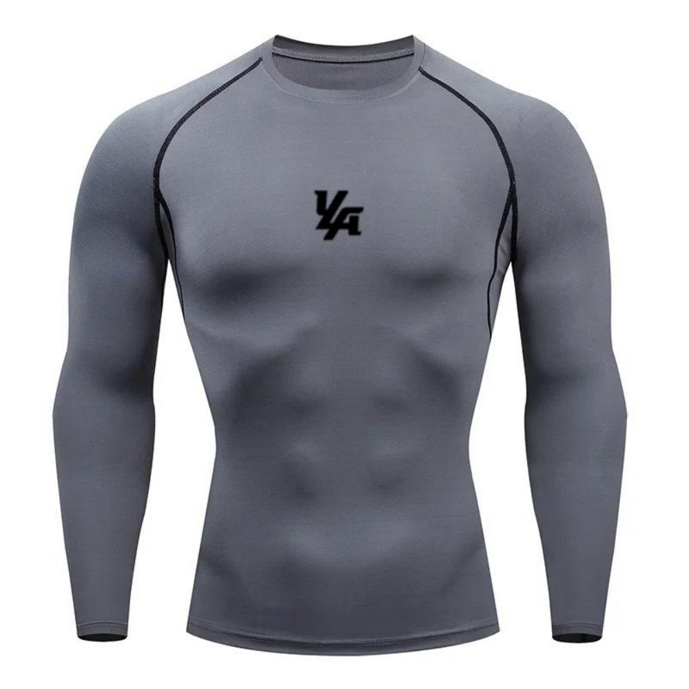 Yoga & Fitness With Denise - Herren Sport-Kompressions-Langarmshirt Elastisch Atmungsaktiv Fitness-Training Yoga