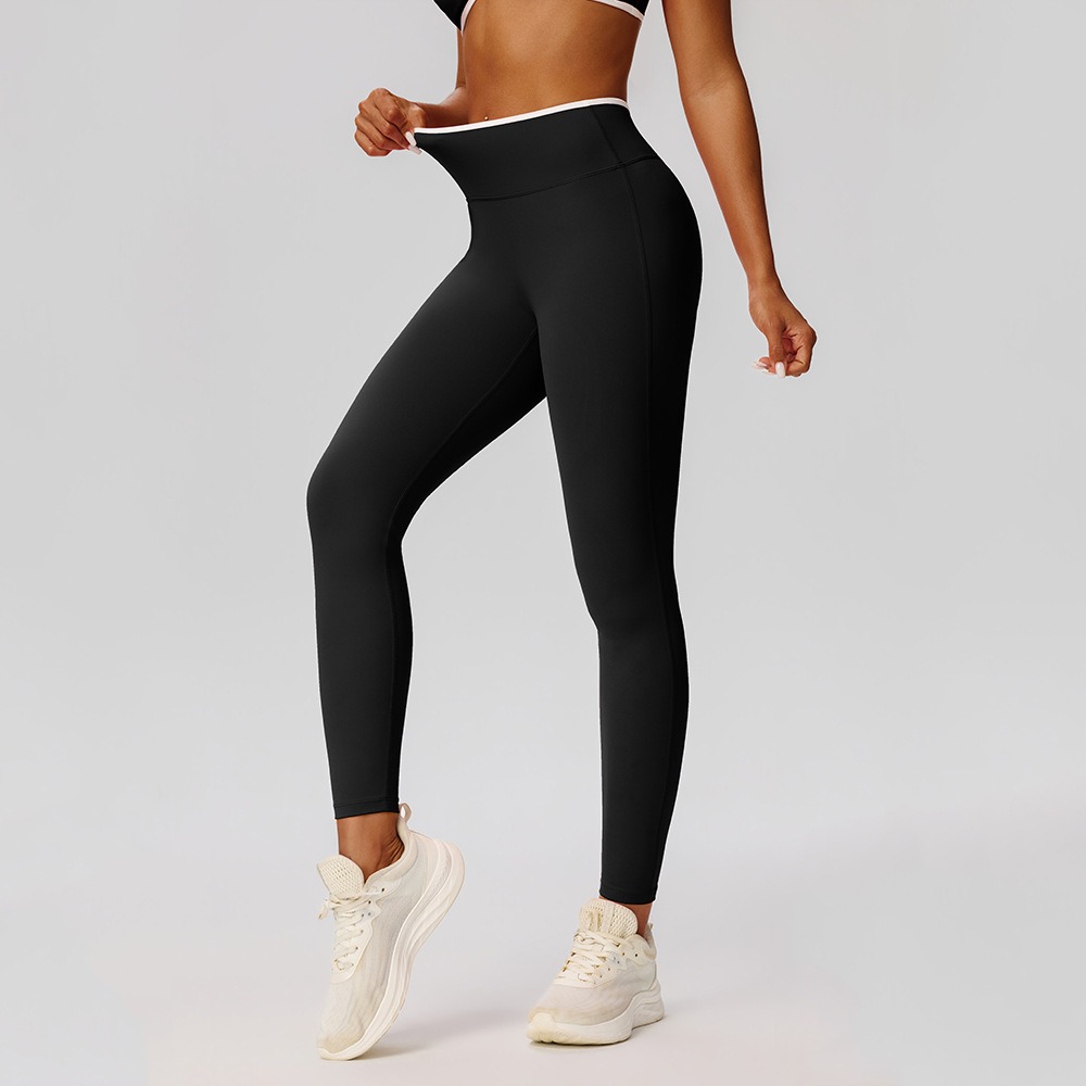 Yoga Blocks - Damen Color-Block Yoga-Leggings mit hoher Taille,