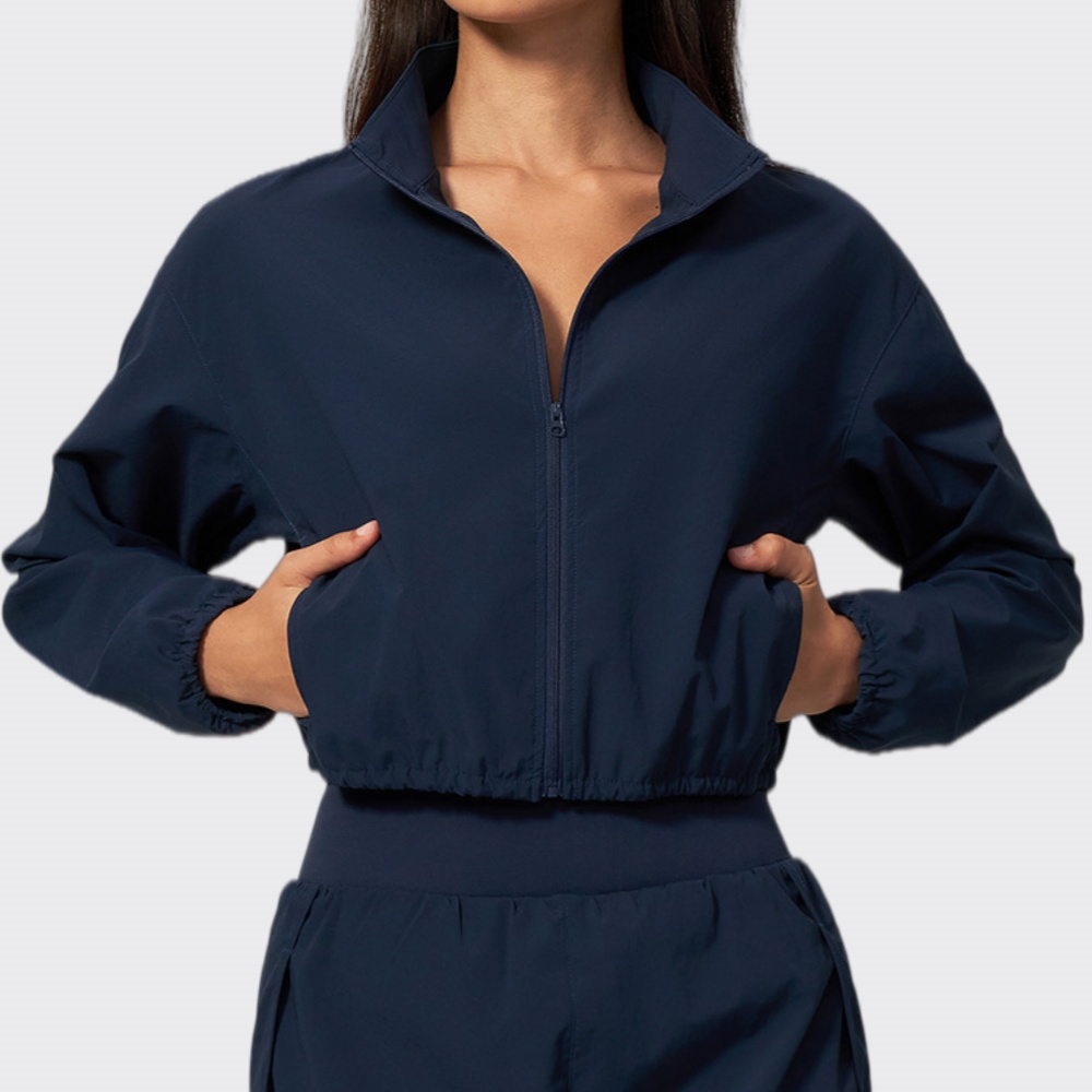 J-Yoga Fitness - Yoga Langarm-Sportjacke für Damen mit Stehkragen,