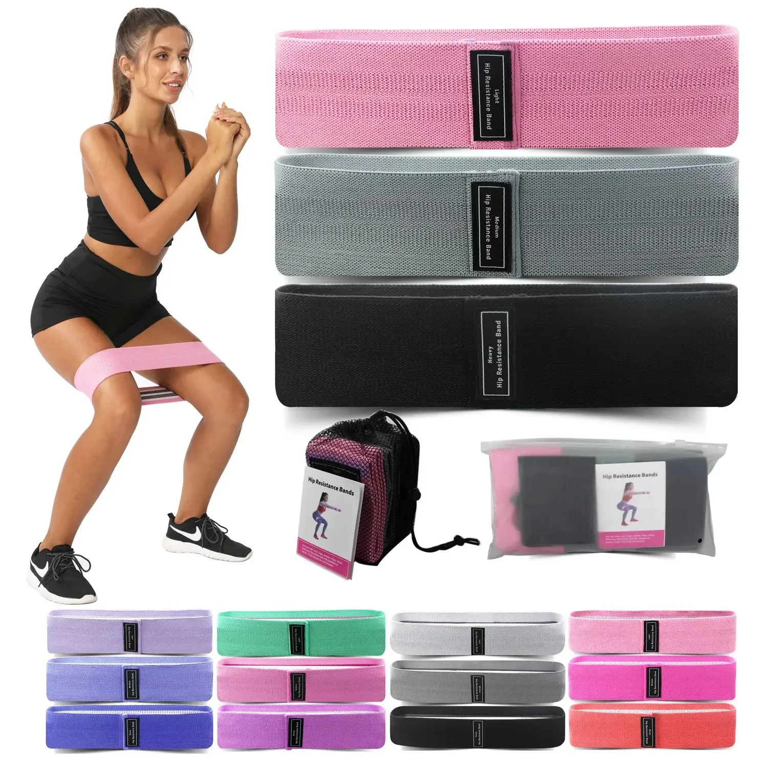 Yoga Fitness Resistance Band - 1/2/3PCS Elastische Bands Fitness Widerstand Bands