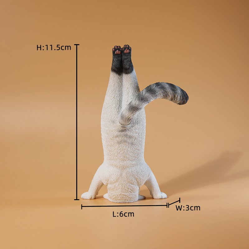 Yoga Fitness First - Mini-Simulations-Fitness-Katzen-Yoga-Tiermodell im Maßstab 1:6 für 12-Zoll-Spielzeugfiguren,