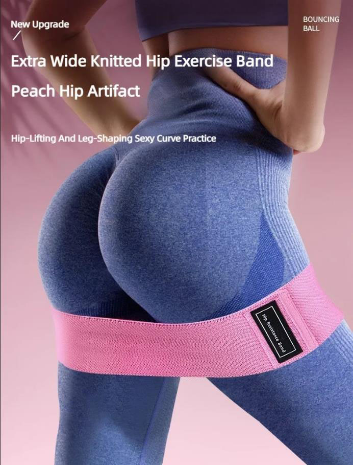Yoga Fitness Resistance Band - 3-teiliges Set Stoff-Widerstandsband für Hüfte und