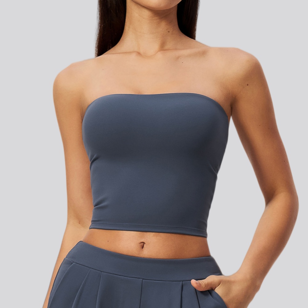 J-Yoga Fitness - Damen Trägerloser Sport-BH Damen Yoga-Top Push-up