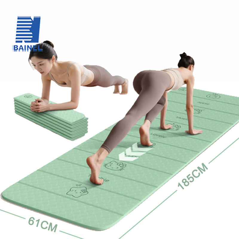 Yoga Fitness Holiday - TPE-Klapp-Yogamatte, Fitness-Tanzmatte, tragbar, verdickt, verbreitert, umweltfreundlich,