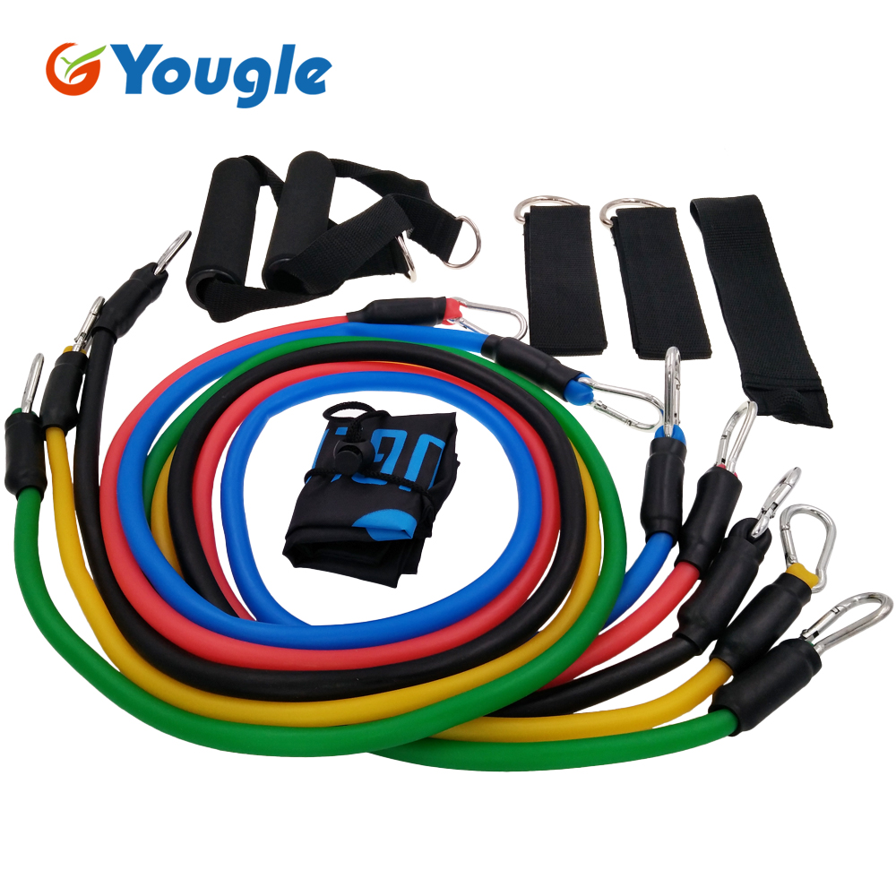 Yoga Fitness Resistance Band - YOUGLE 11 teile/satz Pull Seil Fitness