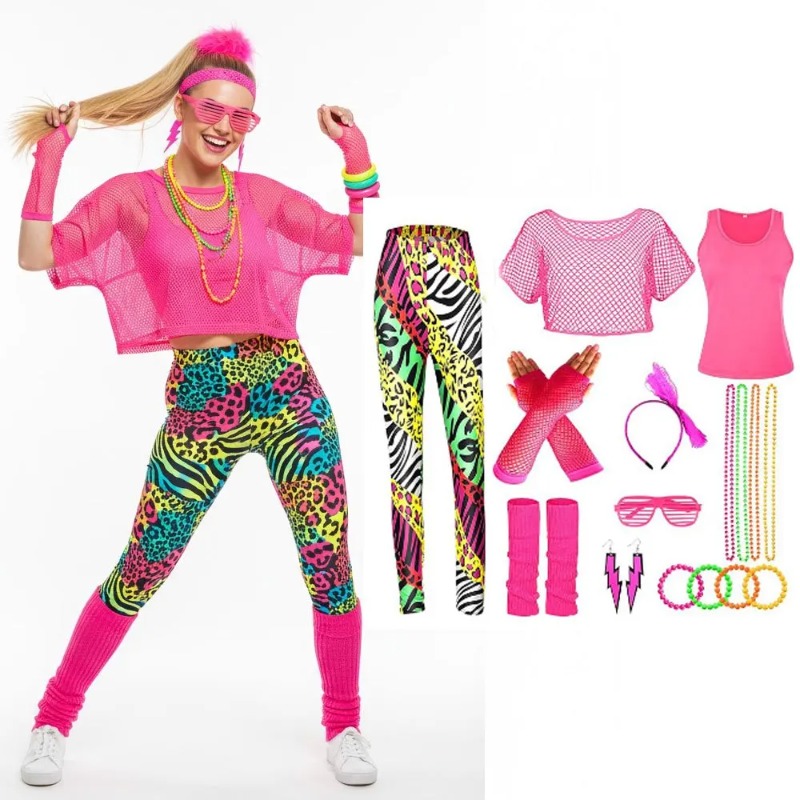 1980er Retro-Tanzparty-Outfit: – Yoga Fitness Holiday Bewertung und Preis