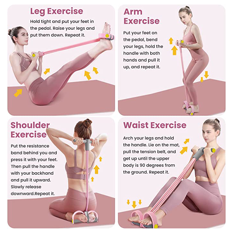 Widerstandsbänder 4-Röhren-Yog – Yoga Pedal Puller Fitness Equipment Bewertung und Preis