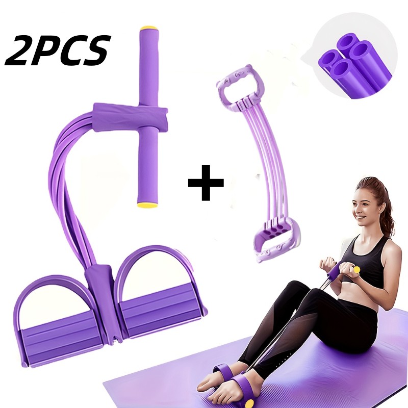 2 Stück multifunktionale 6-Röh – Yoga Fitness Resistance Band Bewertung und Preis