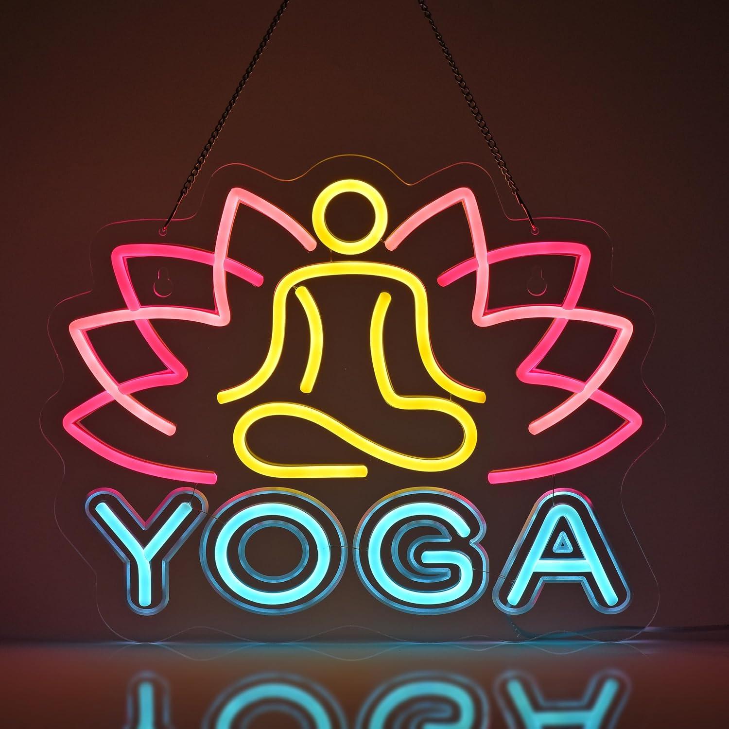Yoga-Neonschild Dimmbares LED- – Yoga Fitness Room Bewertung und Preis